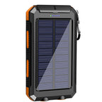 20000Mah Portable Solar Power Bank Camping External Battery Charger for Mobile Phones 2 USB/ LED Flashlights Charger